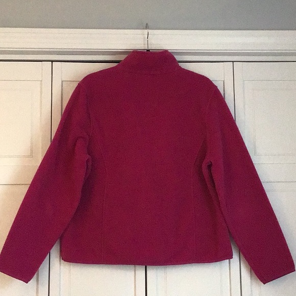 LL Bean Polartech Fleece women’s XL pullover in pretty raspberry color - Picture 2 of 7